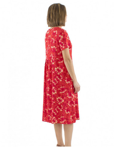 Robe midi bohème motif fleuri