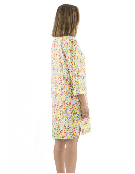 Robe tunique bohème fleurie romantique