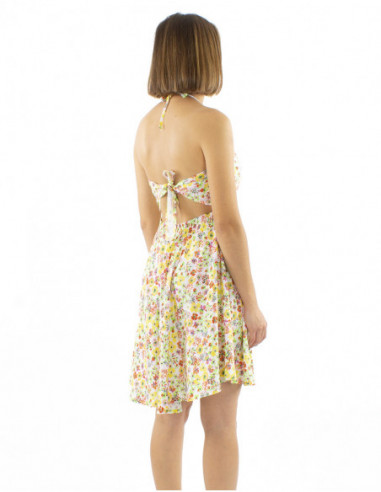 Short romantic backless dress