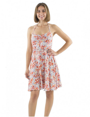 Robe courte dos nu romantique et bohème