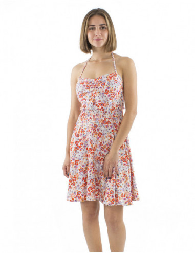 Robe courte dos nu romantique et bohème