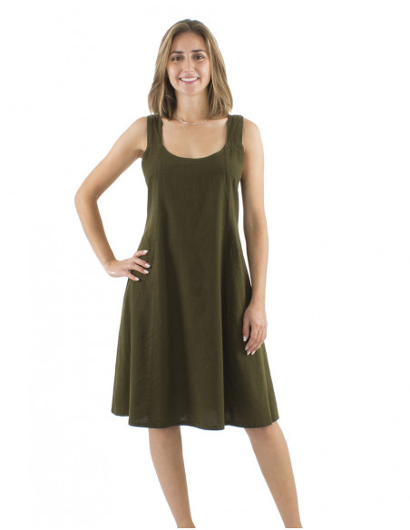 Robe courte chic bohème coton