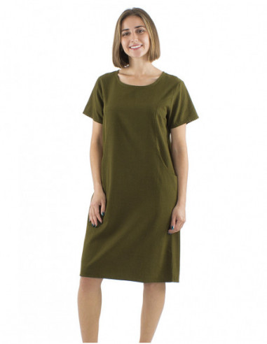 Classic mid-length dress cotton