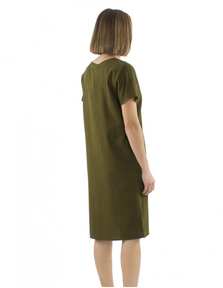 Classic mid-length dress cotton