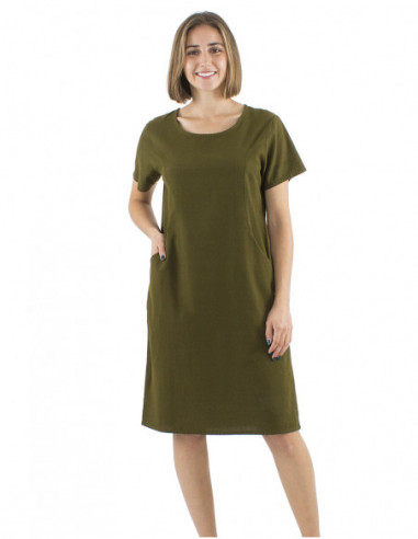 Classic mid-length dress cotton