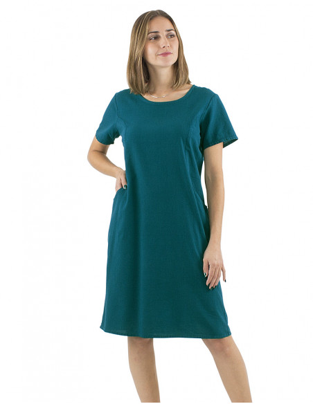 Classic mid-length dress cotton