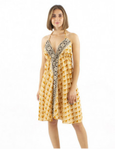 Short ethnic dress with laces 2