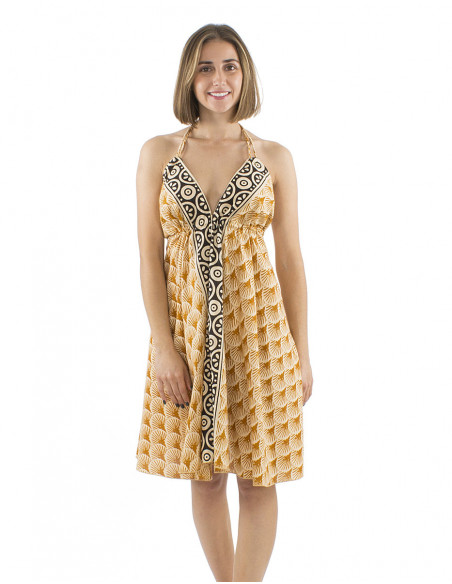 Robe courte ethnique coton