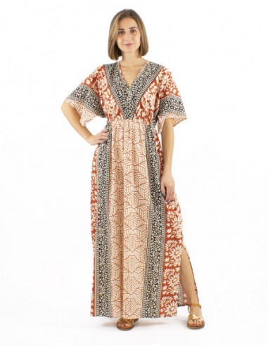 Robe longue ethnique coton
