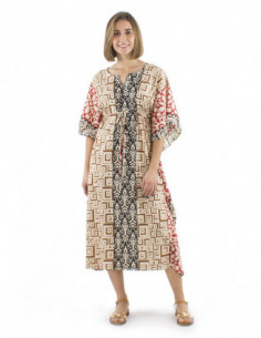 Robe longue ethnique coupe kaftan 2