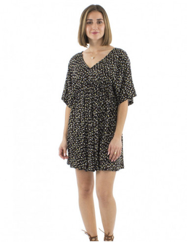 Robe courte et chic motif abstrait