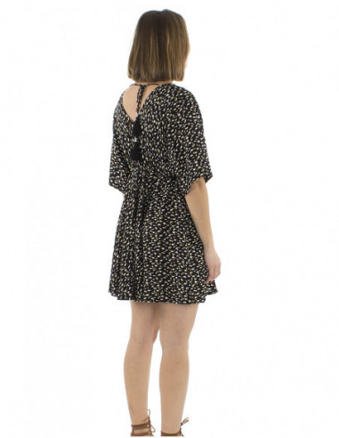 Short and chic abstract pattern dress