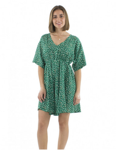Short and chic abstract pattern dress
