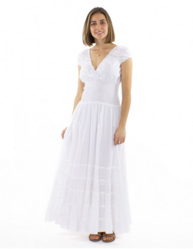 Romantic long embroidered dress