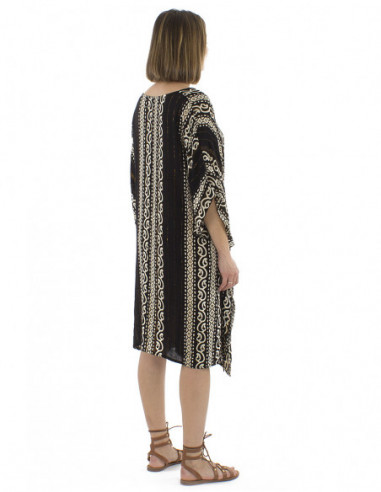 Chic and boho kaftan short dress