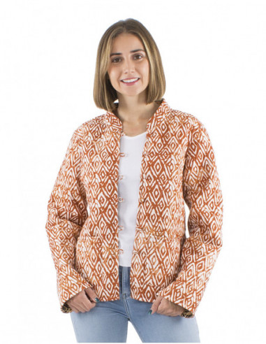 Veste bohème matelassée réversible coton