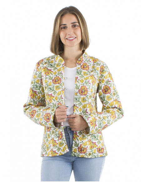 Veste bohème matelassée réversible coton