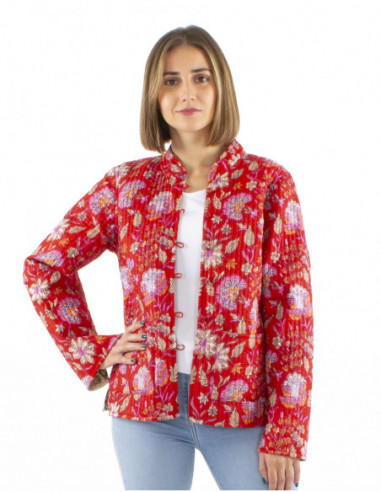 Veste bohème matelassée réversible coton