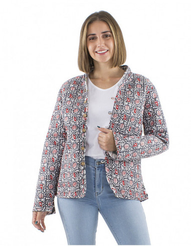 Veste bohème matelassée réversible coton
