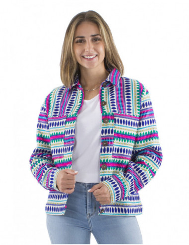 Jacquard woven ethnic style jacket