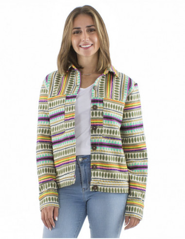 Veste ethnique brodée style amérindien