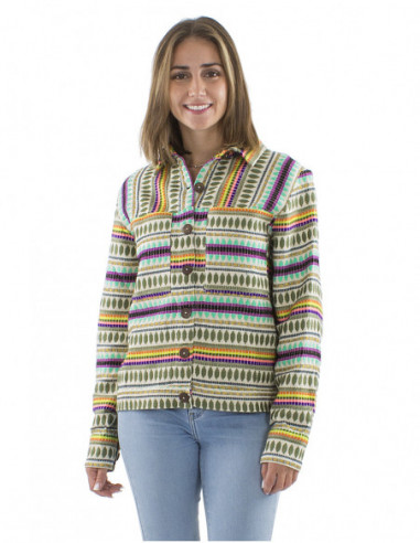Veste ethnique brodée style amérindien