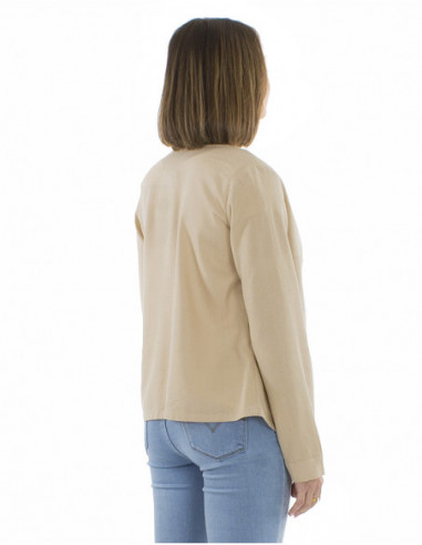 Chic short jacket with linen