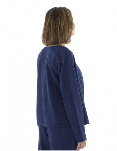 Chic short jacket with linen