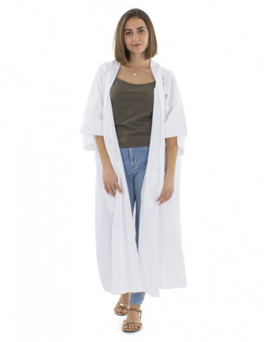 Long oversized jacket with hood