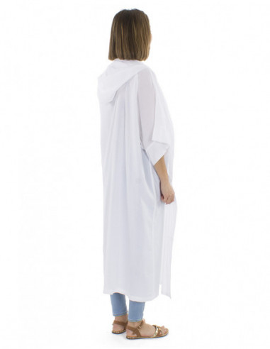 Long oversized jacket with hood