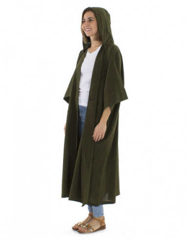 Long oversized jacket with hood