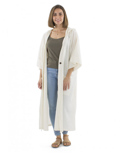 Veste oversize coton bohème chic
