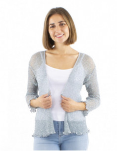 Gilet romantique fils argentés