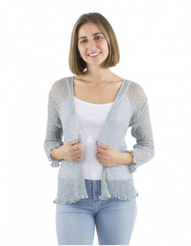 Gilet romantique fils argentés