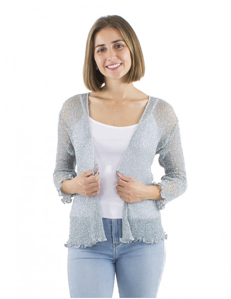 Romantic silver thread vest