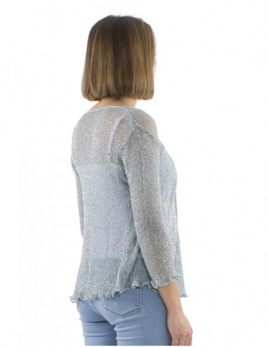 Gilet romantique fils argentés