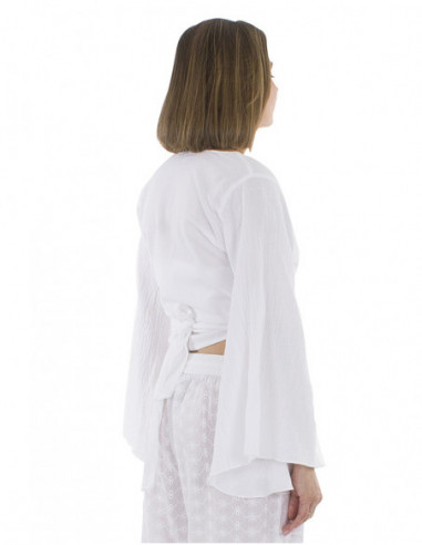 Bohemian wrap top plain fabric