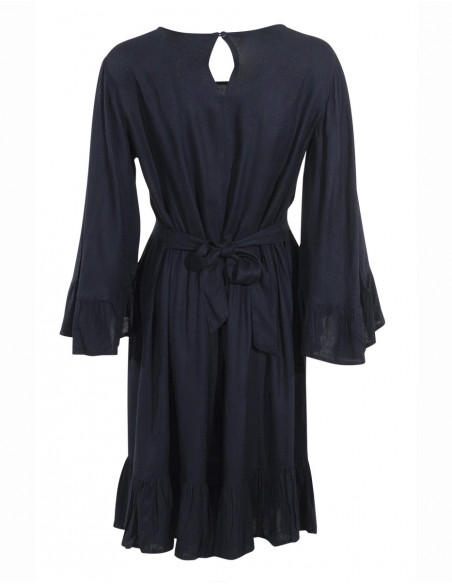 Robe brodée et à volants type flamenco