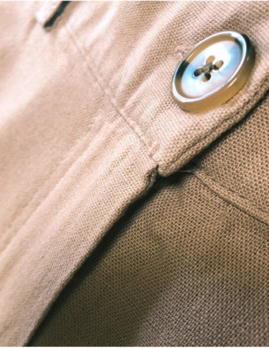 Tapered cut pants with linen