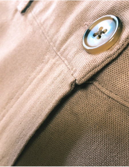 Tapered cut pants with linen