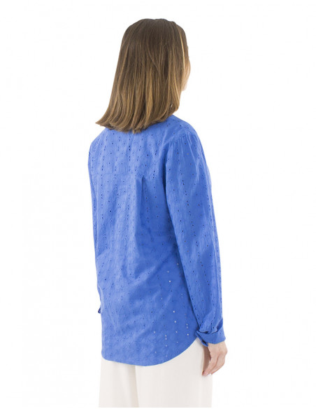 Large cut shirt with openwork