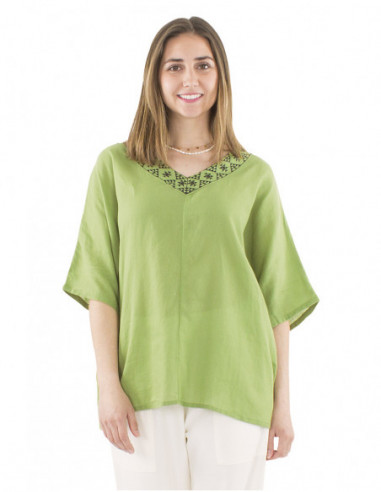 Ethnic blouse batwing sleeves