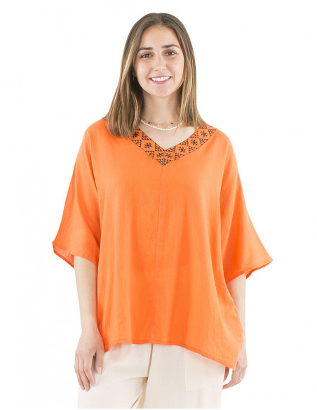 Ethnic blouse batwing sleeves