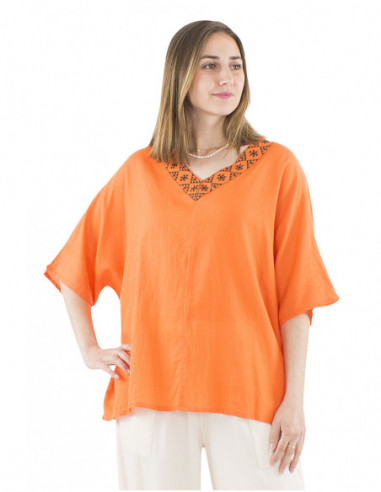 Ethnic blouse batwing sleeves