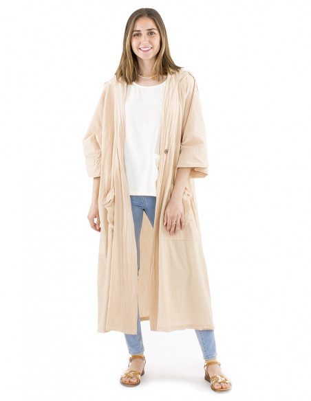 Veste oversize coton bohème chic