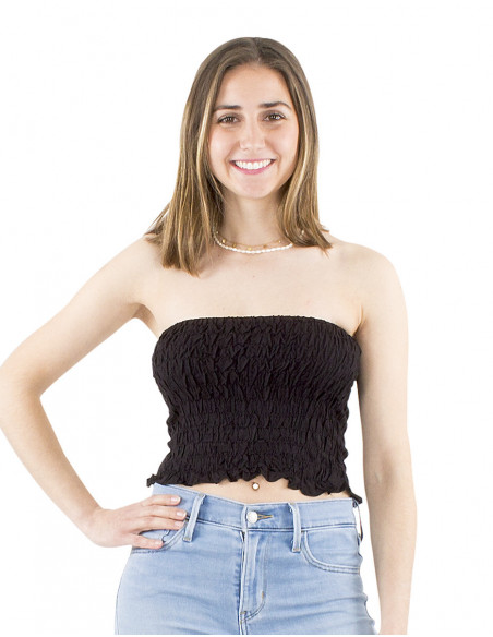 Top bustier élastique, smock