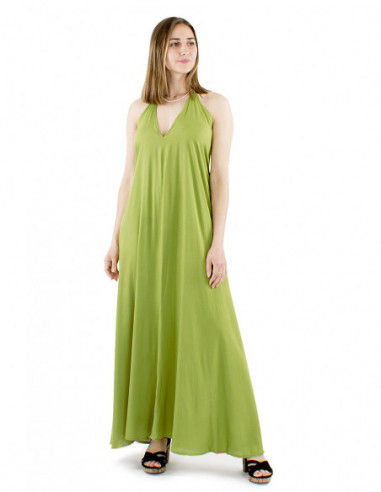 Robe longue dos nu, chic, fluide