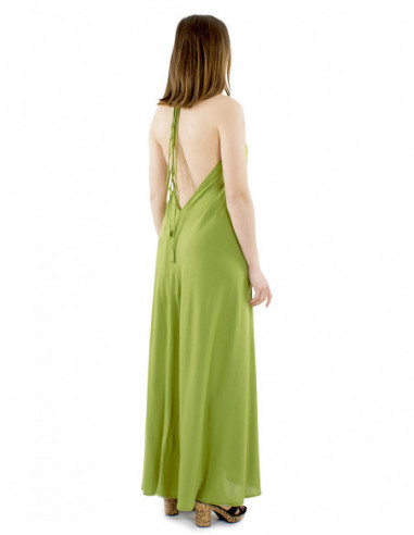 Robe longue dos nu, chic, fluide