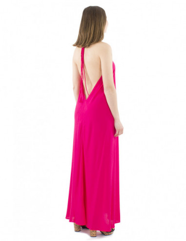 Robe longue dos nu, chic, fluide