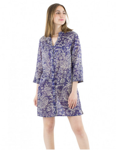 Tunic boho dress paisley pattern